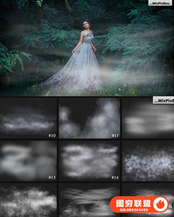 25张朦胧虚化烟雾晨雾摄影后期图片叠加合成素材