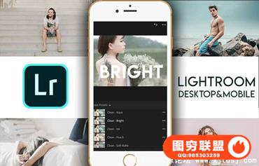 专业人像修饰电脑版lr预设+手机版lr预设 Clean & Bright lr+Mobile