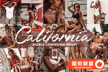 加州棕褐色旅拍手机修图LR预设 Mobile Lightroom Presets CALIFOR