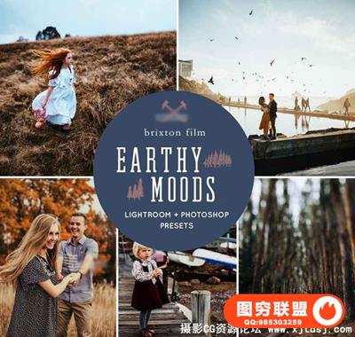 经典电影胶片Lightroom预设+笔刷预设 Earthy Moods Brixton Film LR