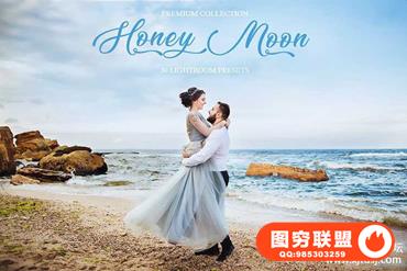 旅拍婚礼色彩增强胶片LR预设/手机预设Honey Moon Lightroom Presets