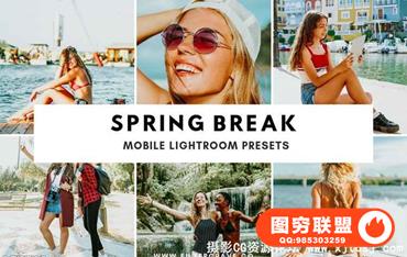 Instagram品牌主题旅行胶片人像Lightroom预设Spring Break Lightroom