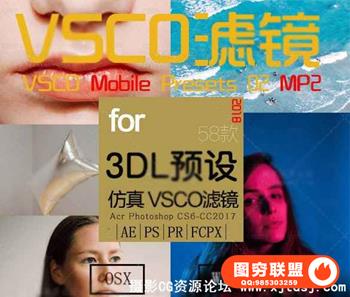 VSCO全滤镜转LUTs预设3D LUTs Mobile MP2人像日系婚礼胶片LUTs预设