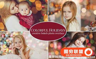 35张高清散景光斑前景虚化PS合成叠加素材