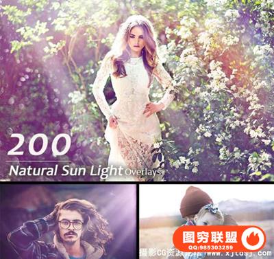 200组自然光线溶图叠加合成前景素材 Natural Sun Light Overlays