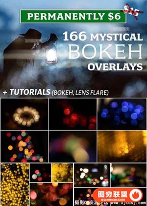 166张高清散景光斑镜头光晕叠加合成前景素材 166 Bokeh Overlays