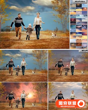 60张高清表现力丰富的天空云彩叠加合成素材