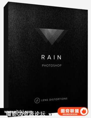20张高清小雨雨水雨季叠加合成素材Lens Distortions - Rain for PS