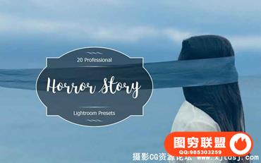 冷色系人像摄影Lightroom预设 Horror Story Lr Presets