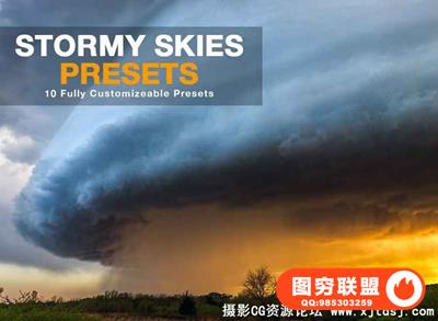 摄影师 James Brandon暴风雨天空LR预设 JamesBrandon Stormy Skies