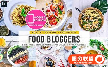 INS清新胶片美食摄影LR预设/手机LR预设Food Blogger Lightroom Presets