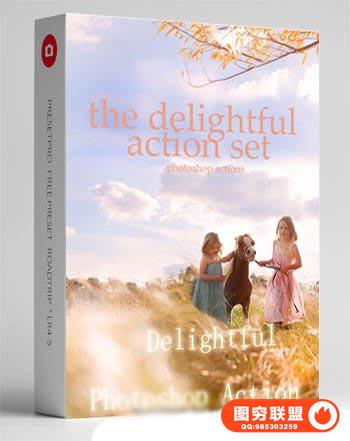 欧美柔和色调动作集 Delightful Photoshop Action