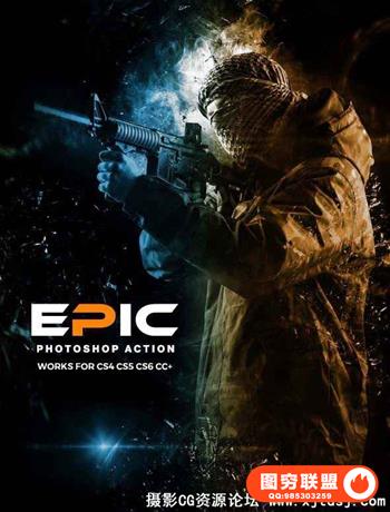 史诗广告特效PS动作Epic Photoshop Action(附图文教程) -