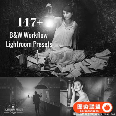 147组黑白单色Lightroom预设合集 B&W Lightroom Presets Bundle
