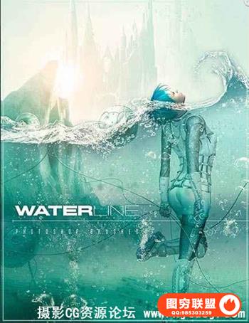 Rons 极品逼真水面水花笔刷(Rons Waterline Brushes)