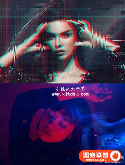 Phlearn Pro-如何在Photoshop中创建故障效果附带素材