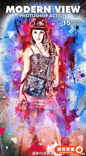 现代抽象PS动作 Modern Abstract Photoshop Action