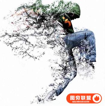 水花喷溅PS动作 Water Scatter Photoshop Action（附教程）