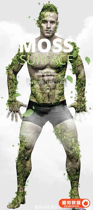 苔藓特效PS动作 Moss Photoshop Action(附视频教程)