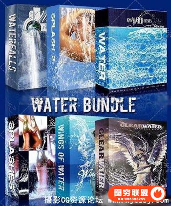 Ron\'s 公司出品6套水花喷溅泡沫笔刷合集