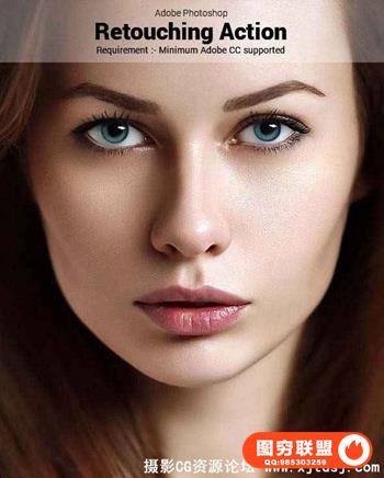 人像皮肤修饰美容动作 Retouching Action