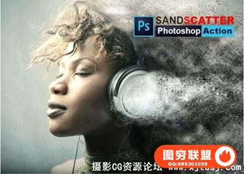 沙尘暴分散动作 Sand Scatter Photoshop Action