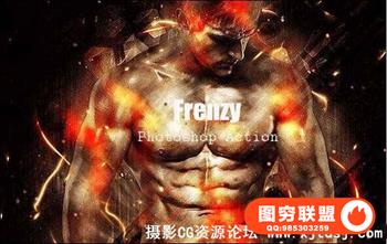 魔幻光效PS动作 Frenzy Photoshop Action(附视频教程)