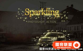 闪亮的星光PS动作 Sparkling Star Photoshop Action(附视频教程)