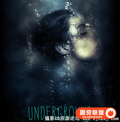 模拟水下摄影动作 Underground - Photoshop Action(附教程)