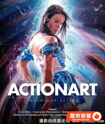 超酷行为艺术PS动作 Actionart Photoshop Action(附视频教程)