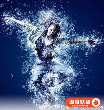 冰块爆炸飞溅PS动作 Ice Maker Photoshop Action(附视频教程) -