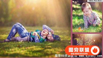 60高清太阳逆光光斑耶稣光自然光叠加合成素材