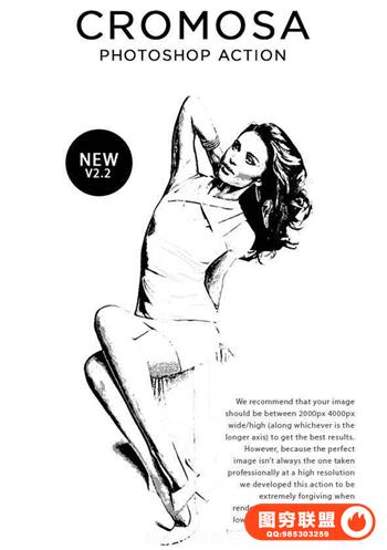 水墨画PS动作 Cromosa Photoshop Action -