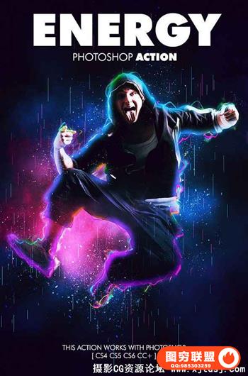 能量爆发PS动作 Energy Photoshop Action