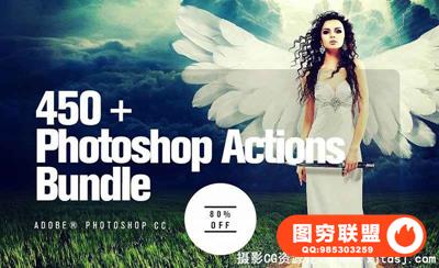 450+专业摄影师产品婚礼旅拍后期PS动作包 450 Actions Bundle