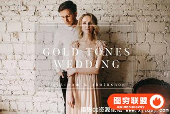 黄金温暖电影婚纱婚礼色调Lightroom预设+ACR预设