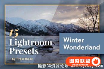 冬季雪景风光大片后期Lightroom预设