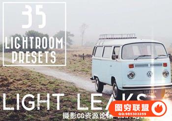 35组电影漏光光泄漏Lightroom预设