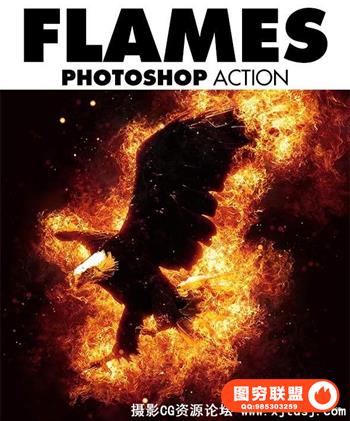 超酷火焰PS动作 Flames Photoshop Action（附视频教程）