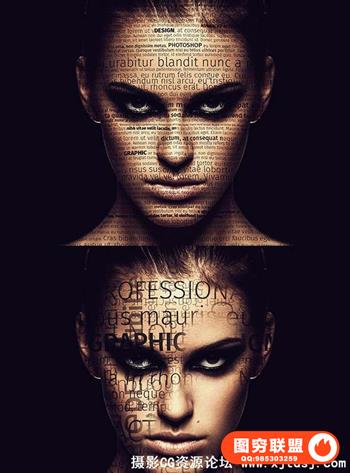 海报设计创意文字PS动作 Typography Photoshop Action（附视频）