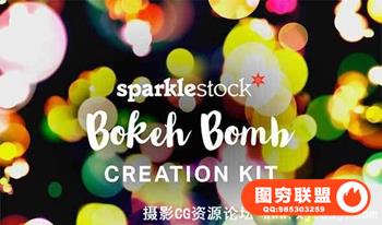 彩色梦幻光斑背景虚化ps动作 Bokeh Bomb Creation Kit(附教程)