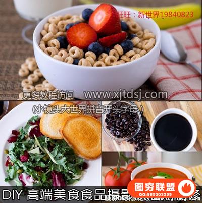 厨房美食食品布光摄影技巧及后期精修视频教程