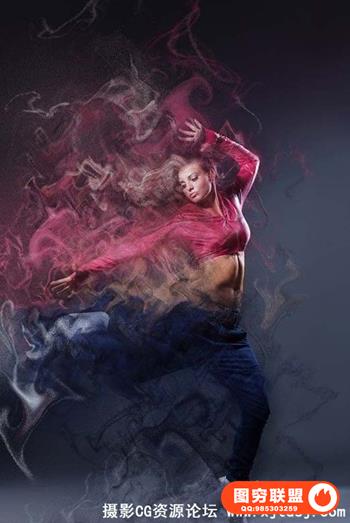 烟雾微尘扩散PS特效动作 Dissipation PS Action（附视频教程）