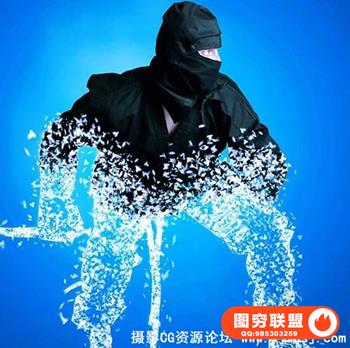 冰雪透明人像特效动作 ICE with Snow Explosion PS Actio(附教程)