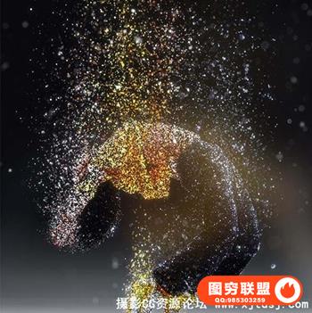 闪光粒子风暴PS特效动作 Glitter Storm Photoshop Action 附教程