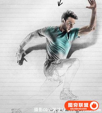 逼真流行3D素描效果PS动作 Sketch Photoshop Action 附教程