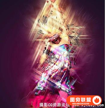 酷炫几何抽象动作 Abstract Photoshop Action（附视频教程）