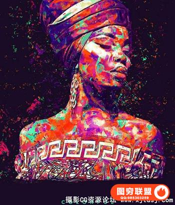 印象派绘画PS动作 Colorful Impressionist Painting Action（附教程）