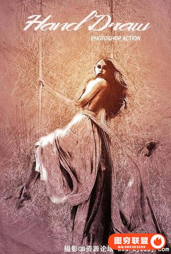 手绘PS特效动作 Hand Draw - Photoshop Action（附视频教程）