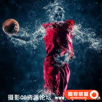 超酷水花飞溅透明人PS动作 Water Photoshop Action（附视频教程）